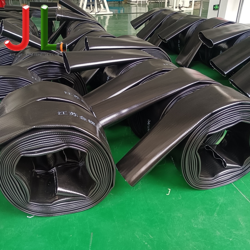Through-the-weave TPU frac water hose