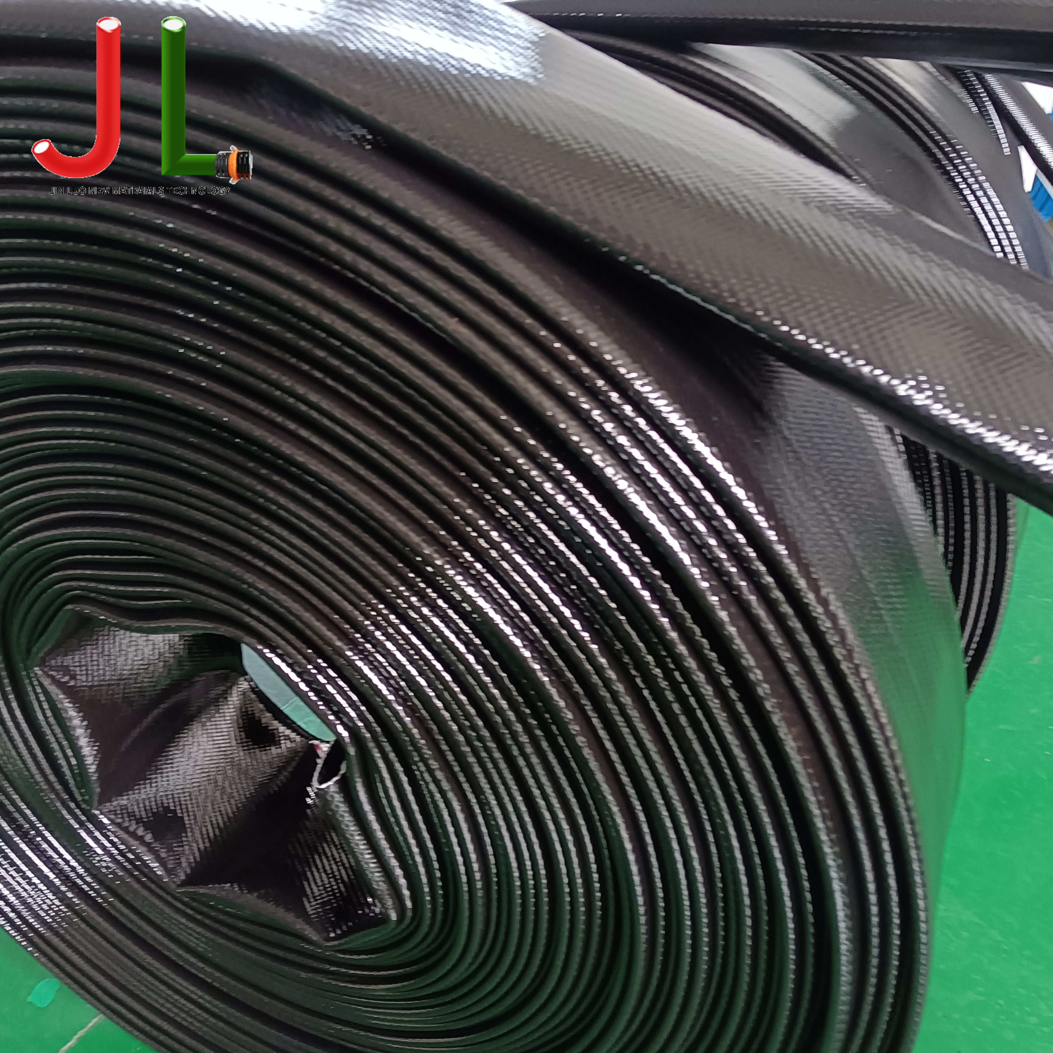 Through-the-weave TPU frac water hose
