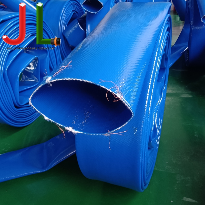 Anti-static through-the-weave layflat hose