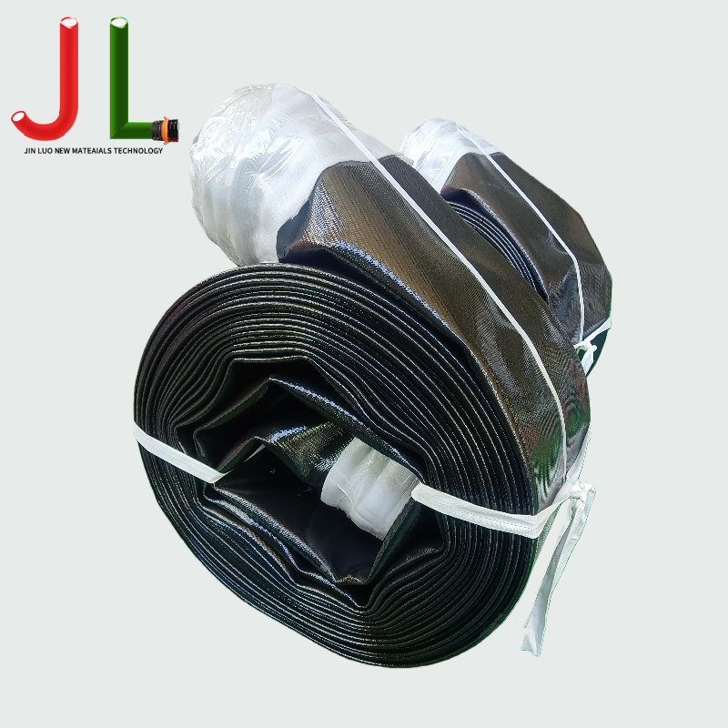 JINLUO DN300 Thermoplastic Polyurethane (TPU) Flat Hose for Fracking & Water Supply