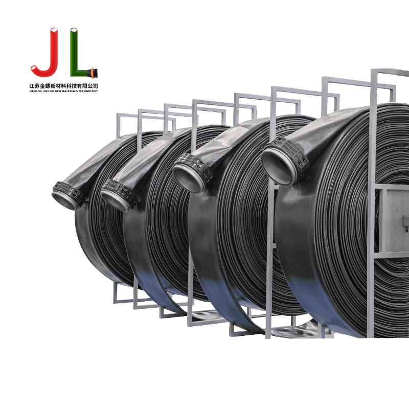 Jinluo Double-Layer Polyurethane Flat Discharge Hose - Oil-Resistant, Abrasion-Resistant